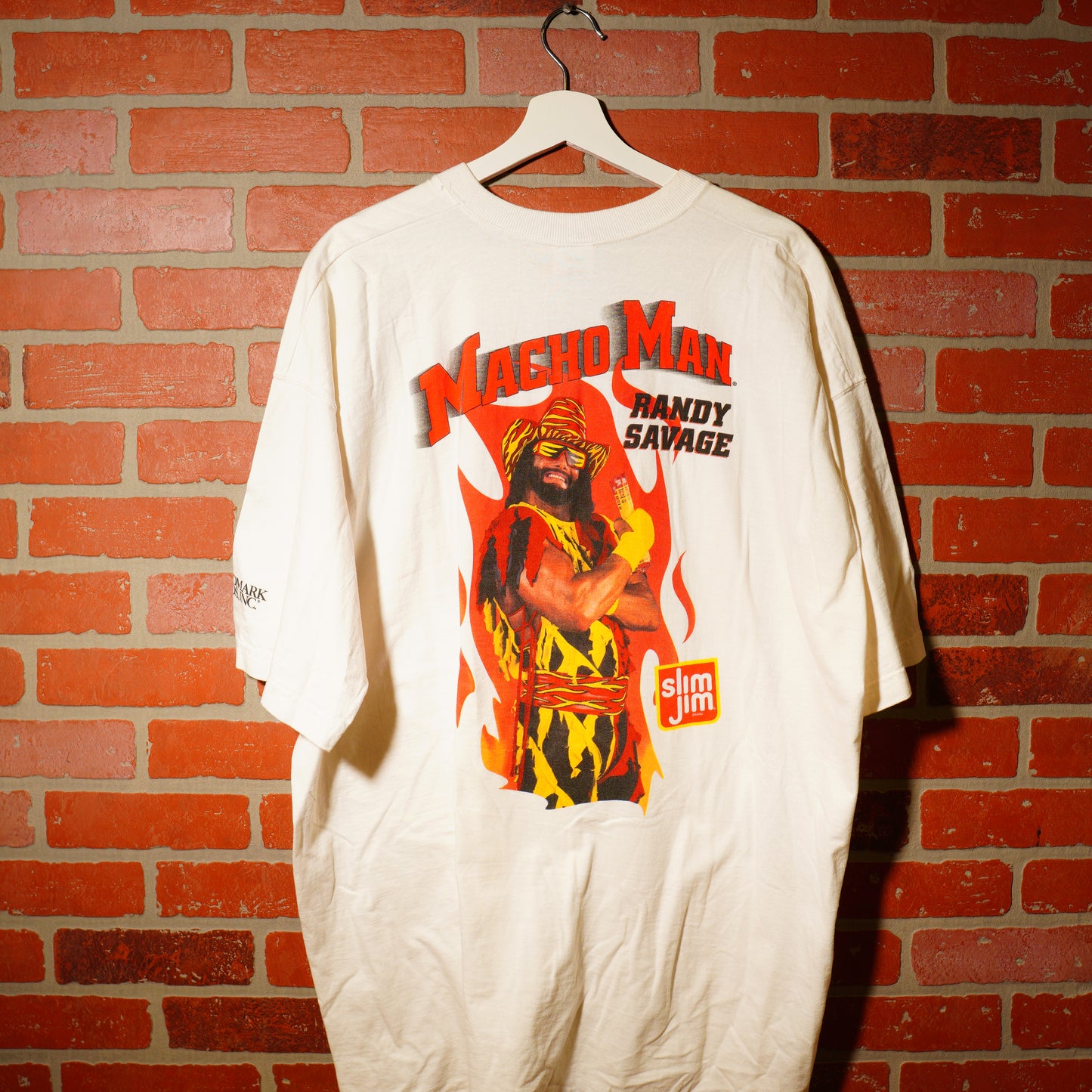 VTG WWF Macho Man Randy Savage Slim Jim Tee