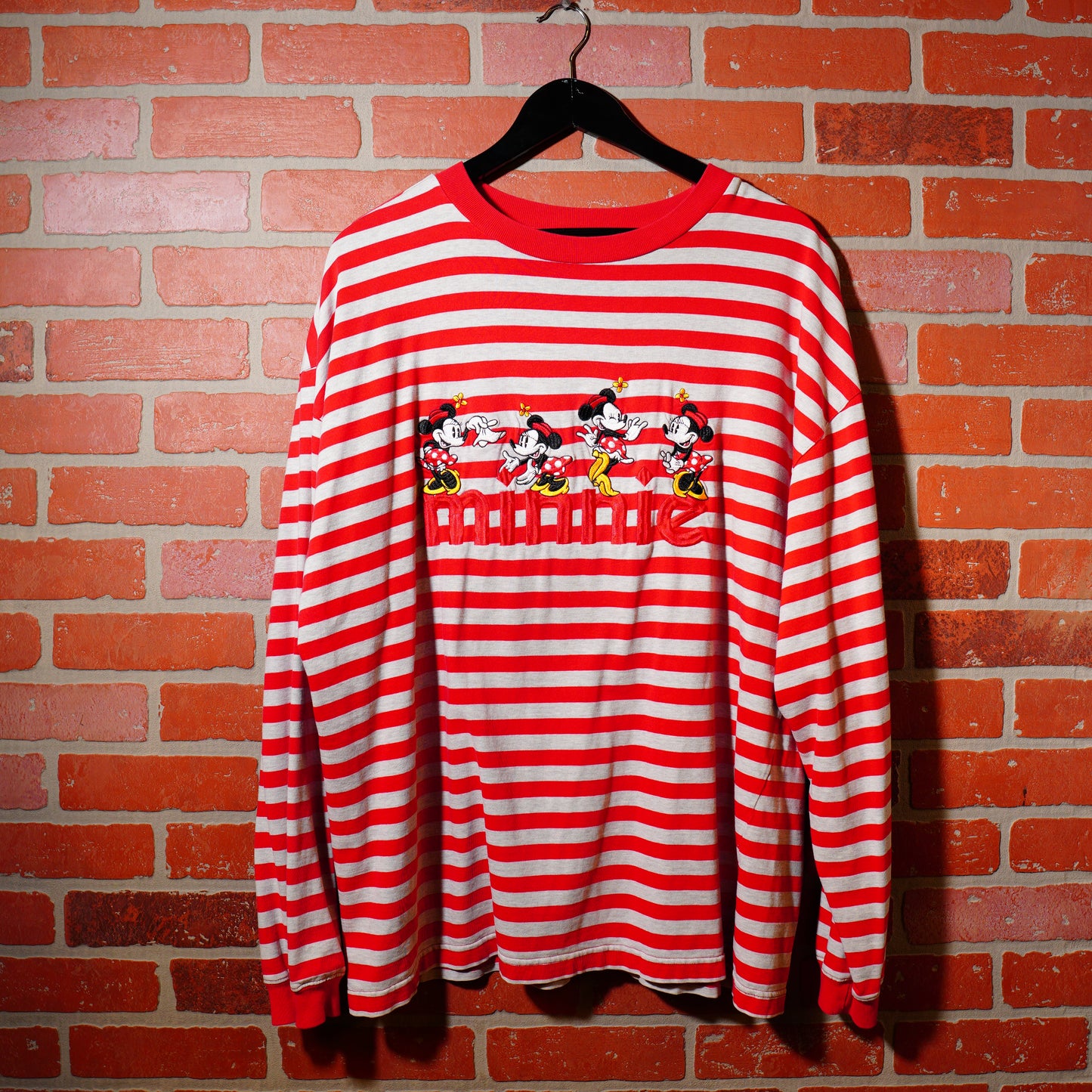 VTG The Disney Store Stripped Minnie L/S Tee