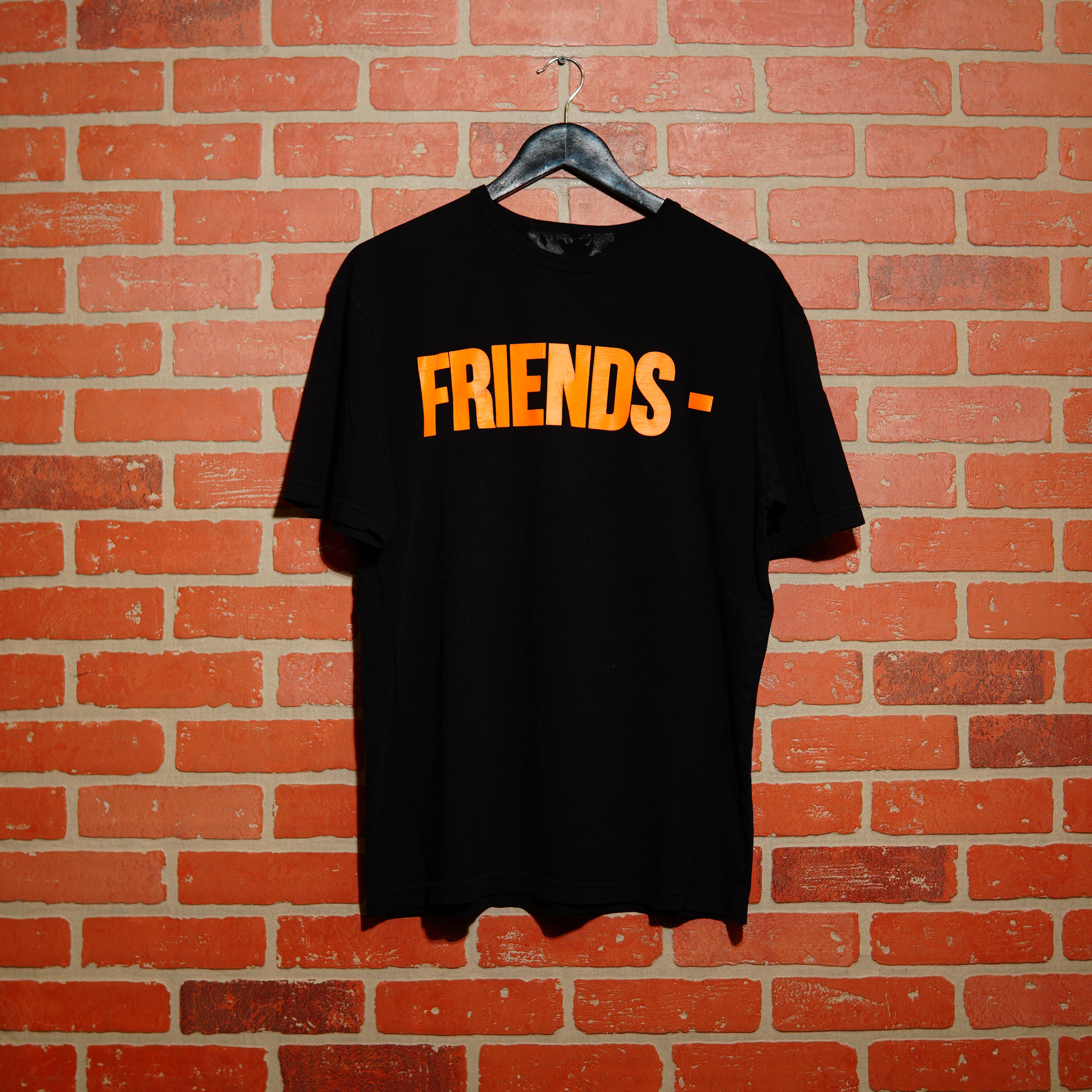 Orange vlone sale friends tee