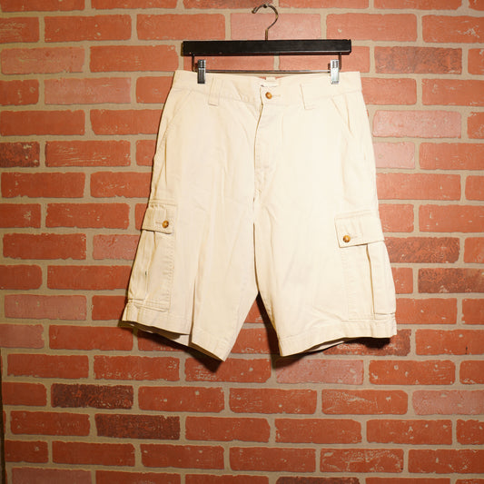 VTG Basic White Cargo Shorts