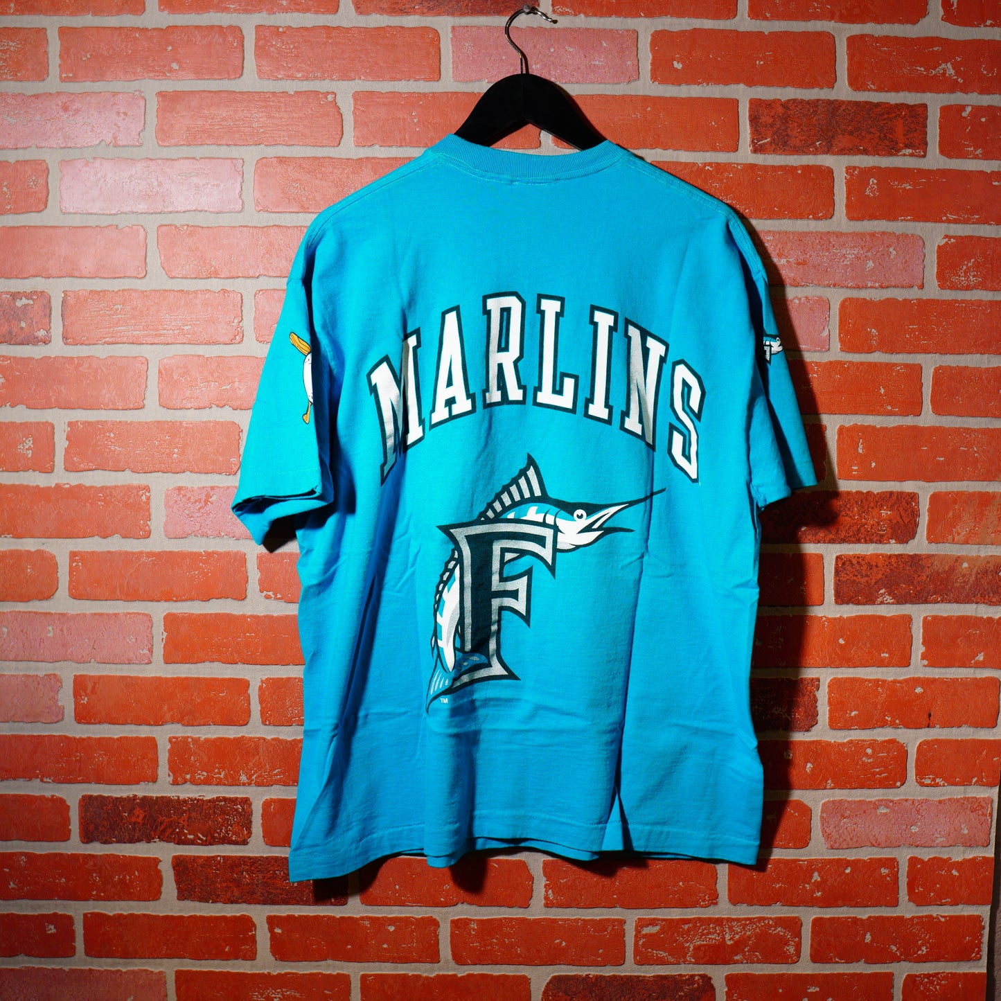 VTG MLB Florida Marlins Light Blue Logo Tee