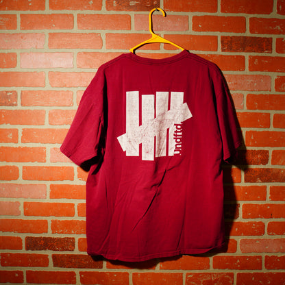 Undefeated Burgundy Logo Tee