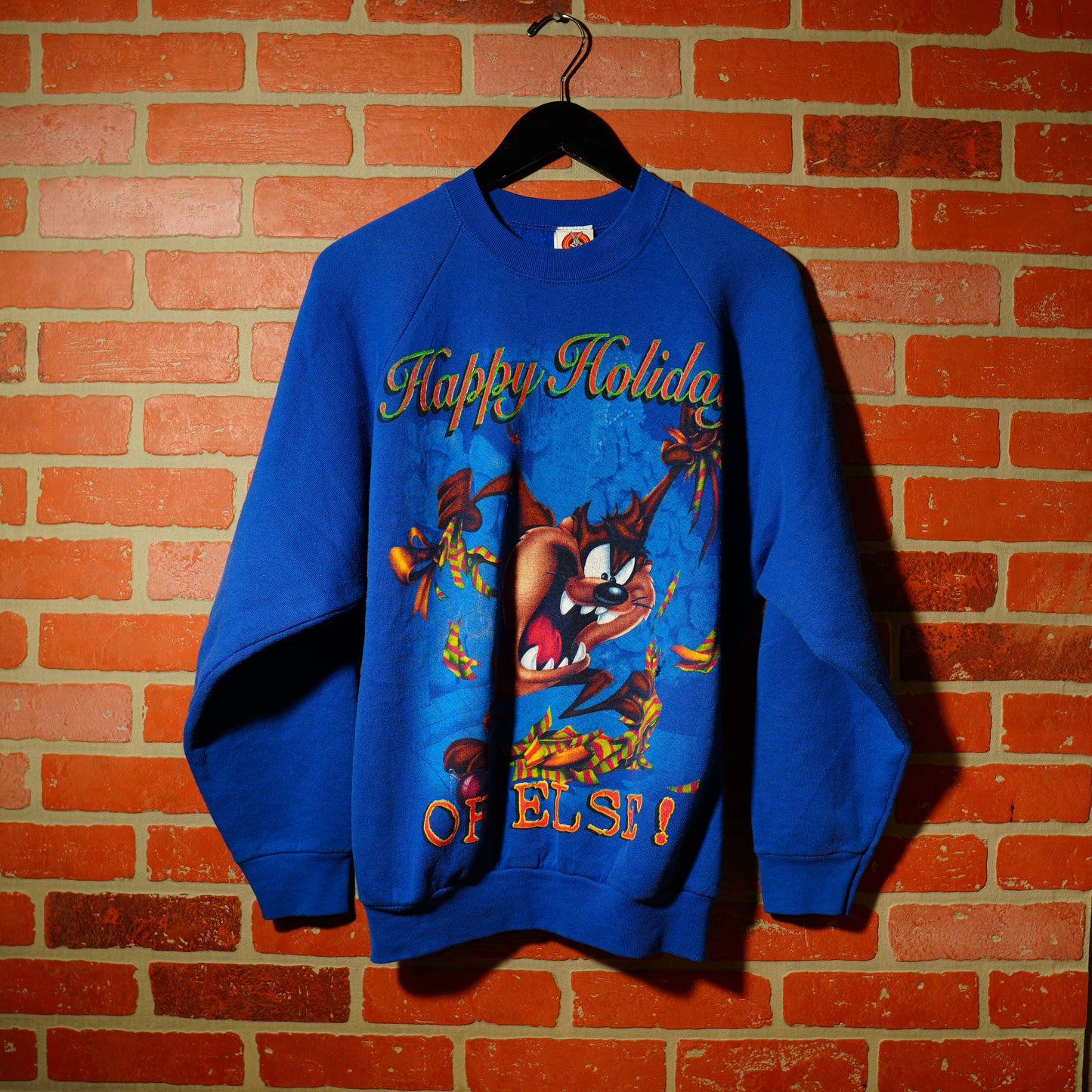 VTG Taz Happy Holidays Blue Crewneck