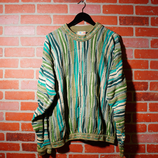 VTG Coogi Aqua Knit Sweater