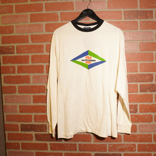 VTG Polo Sports By Ralph Lauren White L/S Tee