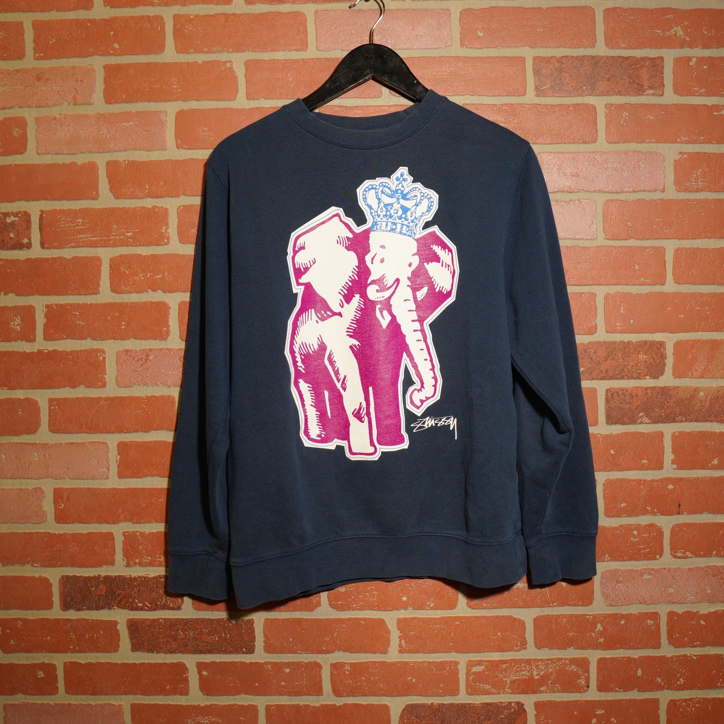 VTG Stussy Elephant Crewneck