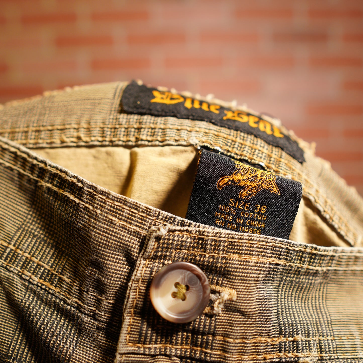 VTG Blue Gear Cargo Shorts