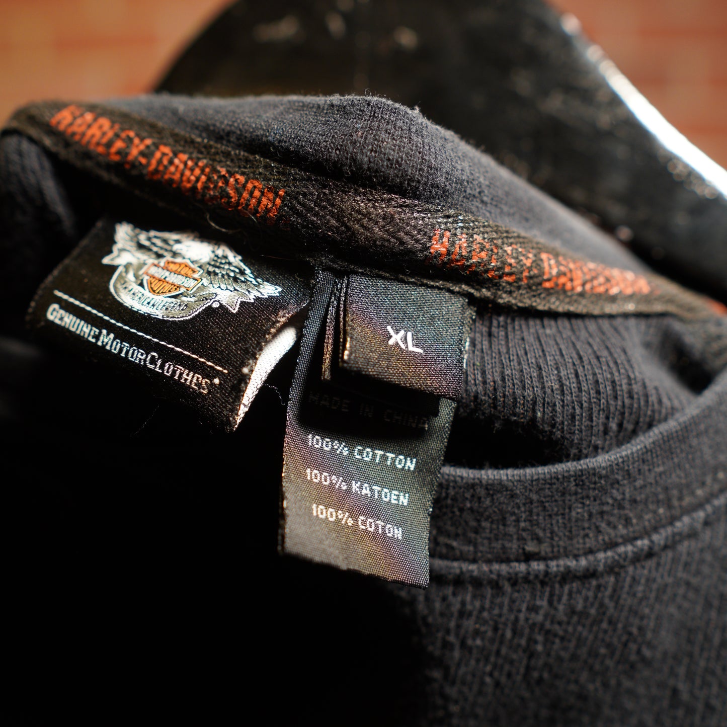 VTG Harley-Davidson Flames Waffle L/S Tee