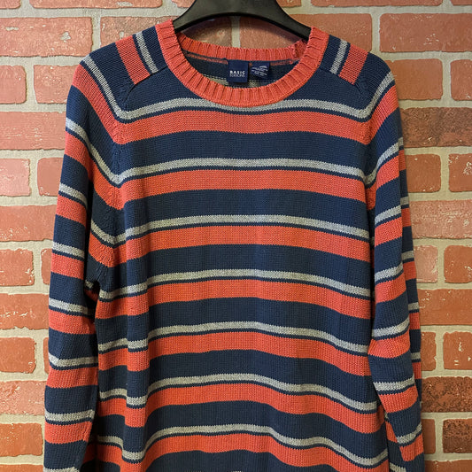 Basic Editions Orange/Blue Knit Sweater (11)