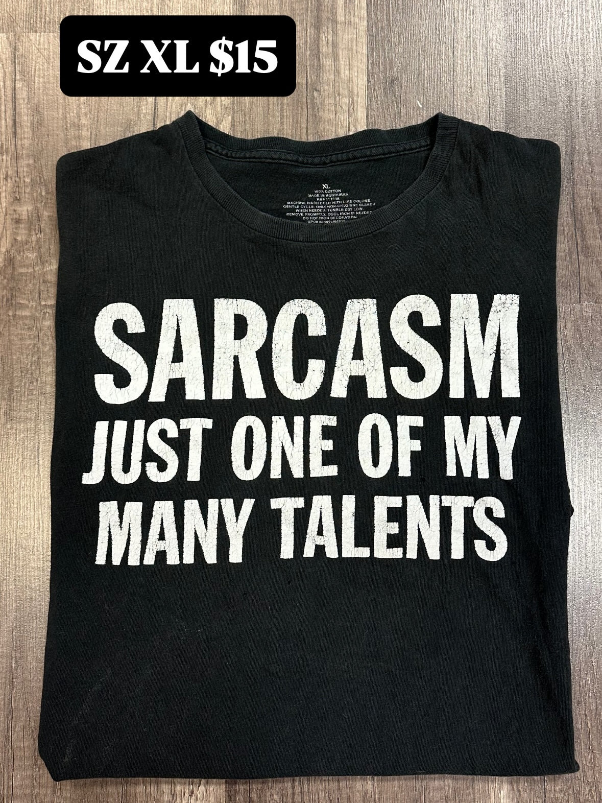 Sarcasm tee story sale