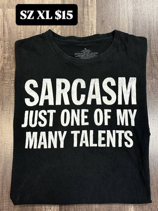 Sarcasm tee story sale