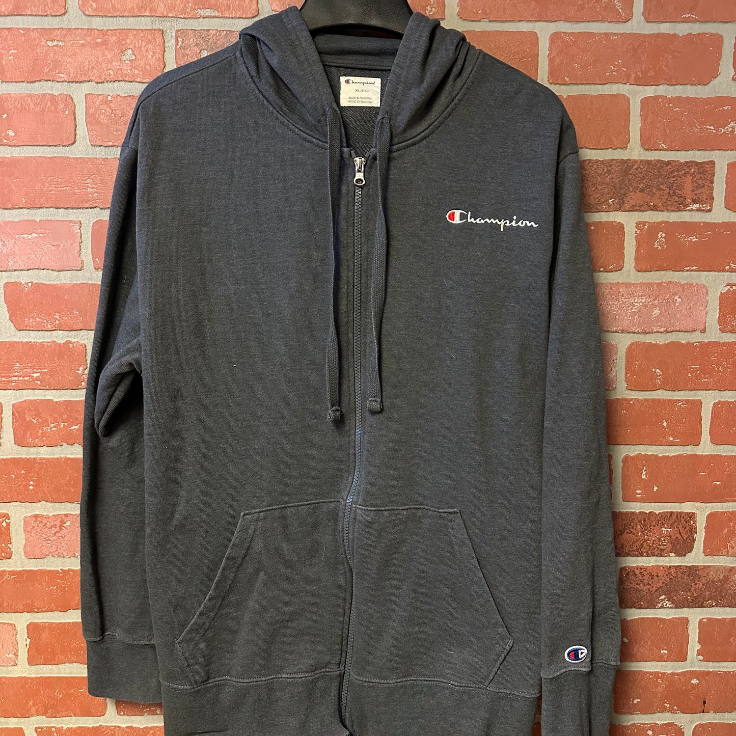 Champion Zip Up Grey Hoodie (1)