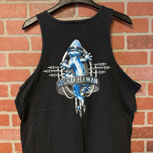 Gecko Hawaii Black Tank Top (13)