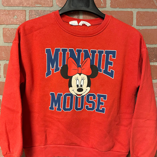 Youth Minnie Mouse Mickey & Friends Red Crewneck (3)