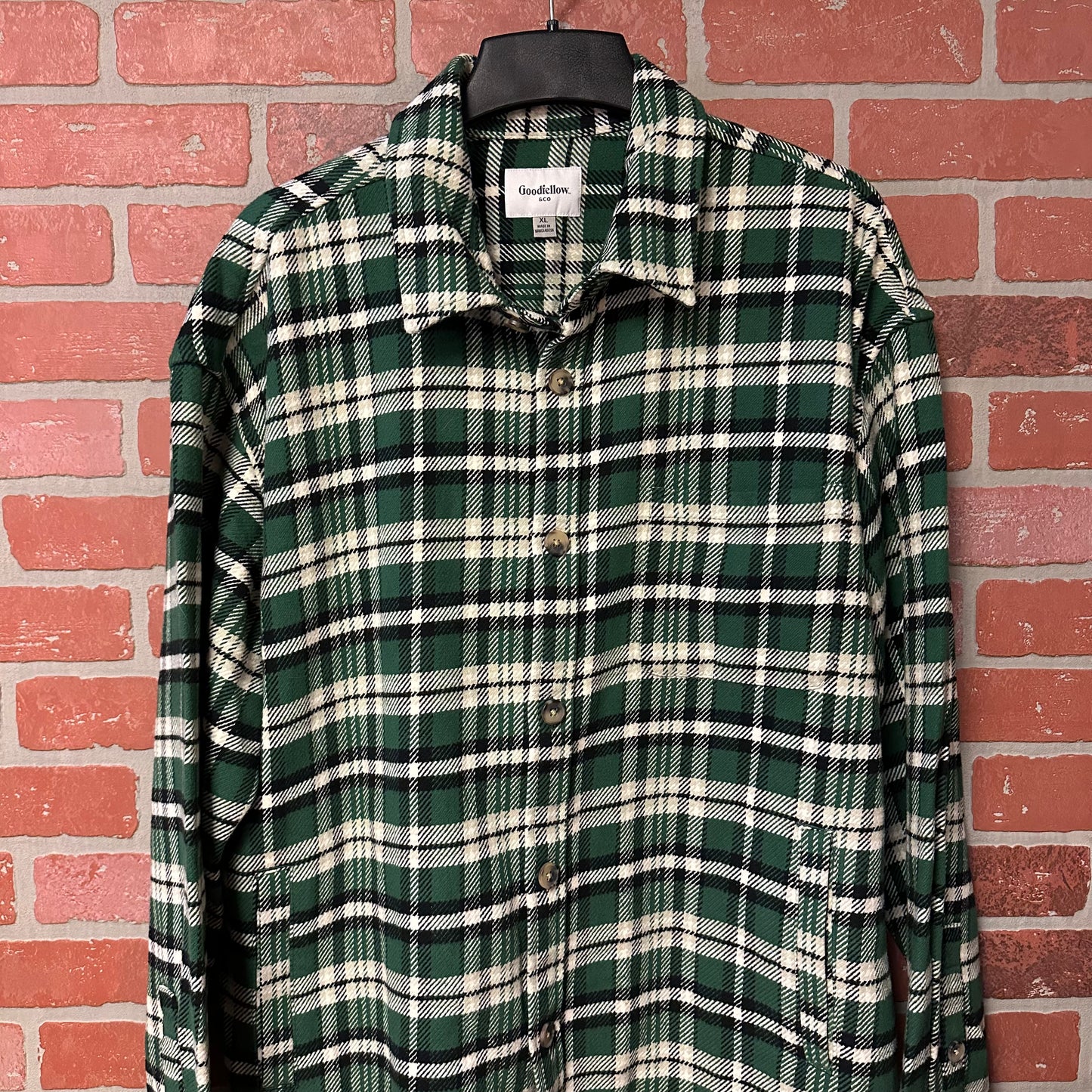 Goodfellow Green Plaid Flannel (4)