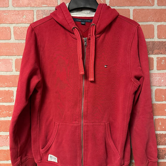 Tommy Hilfiger Red Zip Up Hoodie (3)