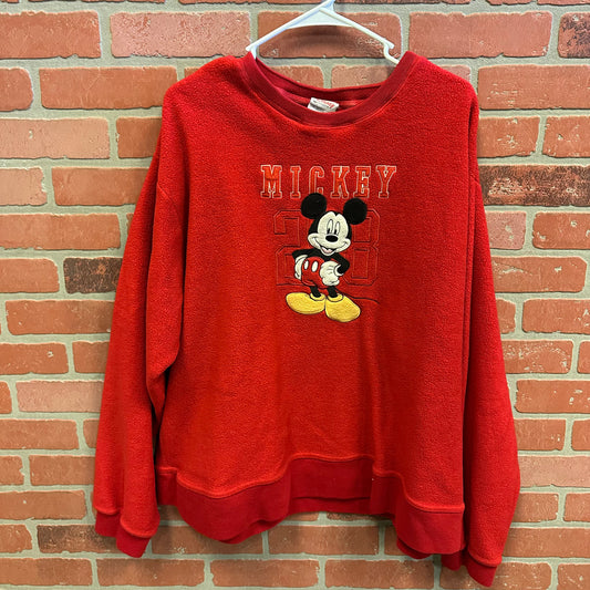 VTG Mickey Mouse Red Fleece Crewneck (28)