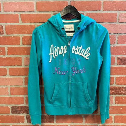 Aeropostale Teal Zip-Up Hoodie (35)