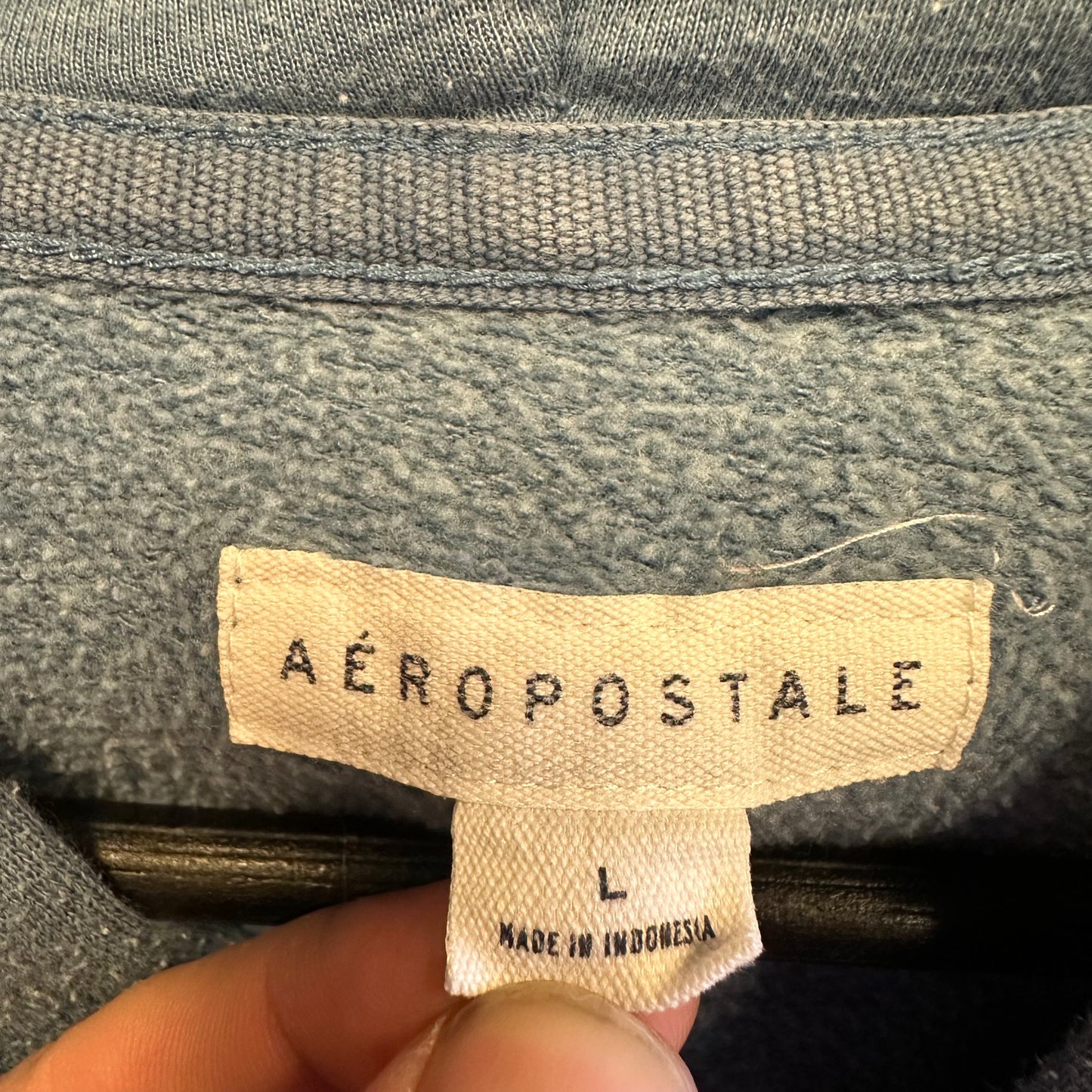Aeropostale Light Blue Zip-Up Hoodie (35)