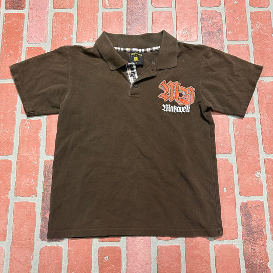Vintage Youth Makaveli Brown Polo Shirt Yesterday's Fits Clothing Fashion Vintage Streetwear Fashion Item