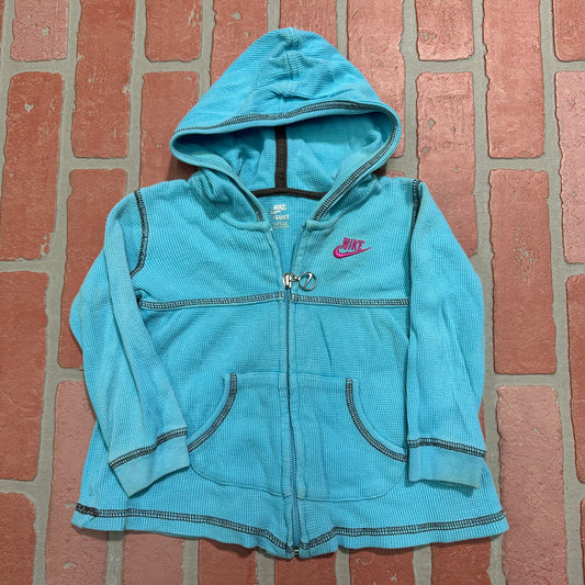 Vintage Youth Nike Blue Fleece Zip-Up Hoodie Yesterday's Fits Clothing Fashion Vintage Streetwear Fashion Item