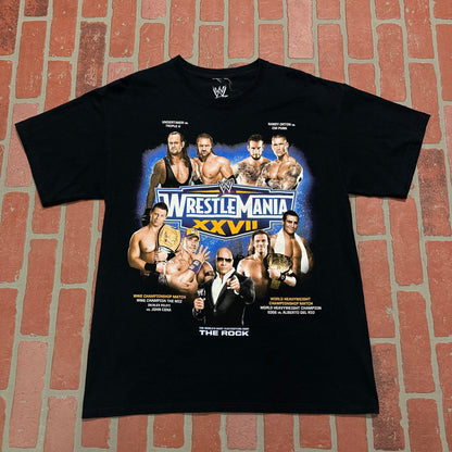 VTG WWE Wrestlemania XXVII Match Card Tee Yesterday's Fits Clothing Fashion Vintage Streetwear Fashion Item