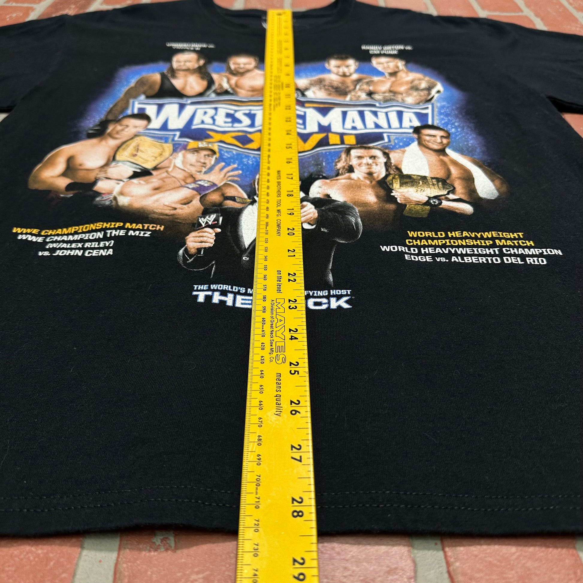 VTG WWE Wrestlemania XXVII Match Card Tee Yesterday's Fits Clothing Fashion Vintage Streetwear Fashion Item
