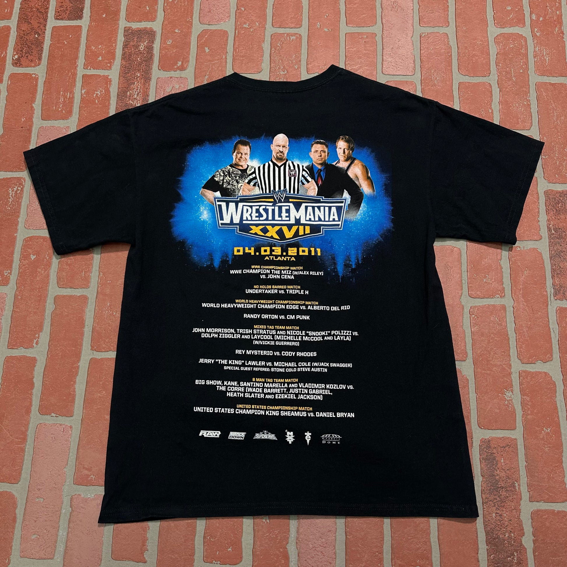 VTG WWE Wrestlemania XXVII Match Card Tee Yesterday's Fits Clothing Fashion Vintage Streetwear Fashion Item