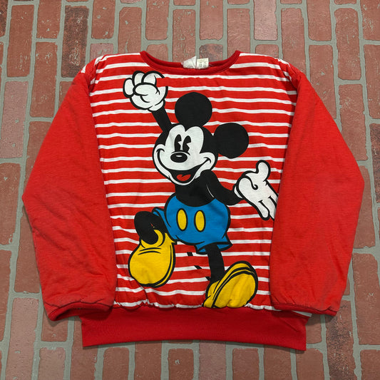 VTG Mickey Co Stripe Reversible Crewneck Yesterday's Fits Clothing Fashion Vintage Streetwear Fashion Item