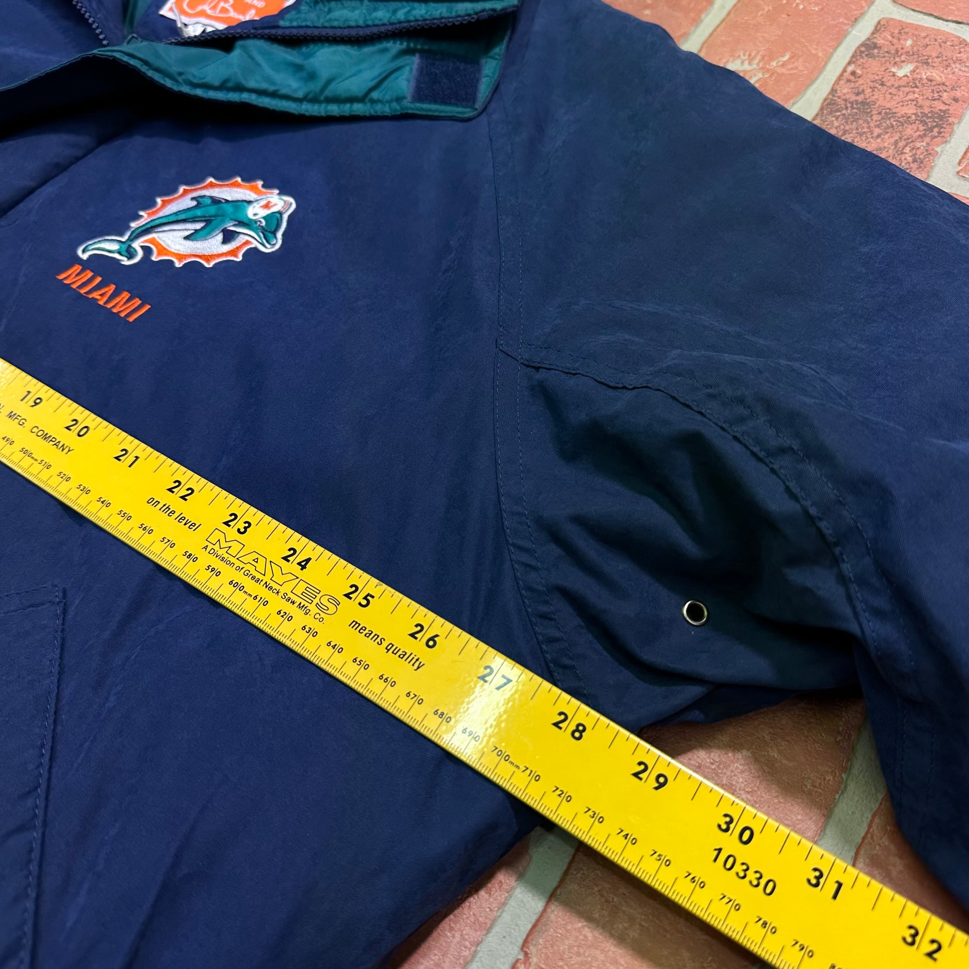 VTG NFL Miami Dolphins Zip-Up Navy Jacket Yesterday's Fits Clothing Fashion Vintage Streetwear Fashion Item
