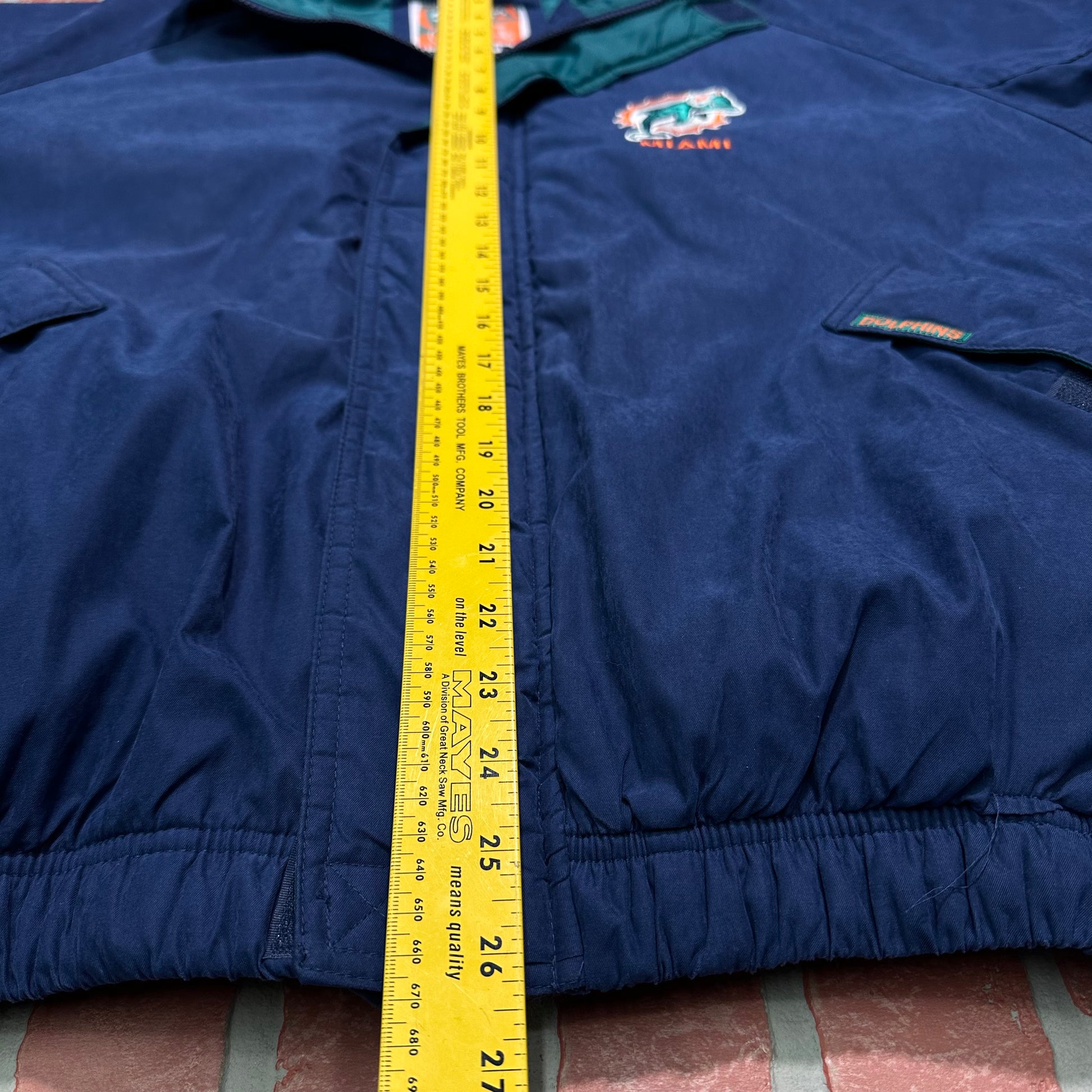 VTG NFL Miami Dolphins Zip-Up Navy Jacket Yesterday's Fits Clothing Fashion Vintage Streetwear Fashion Item