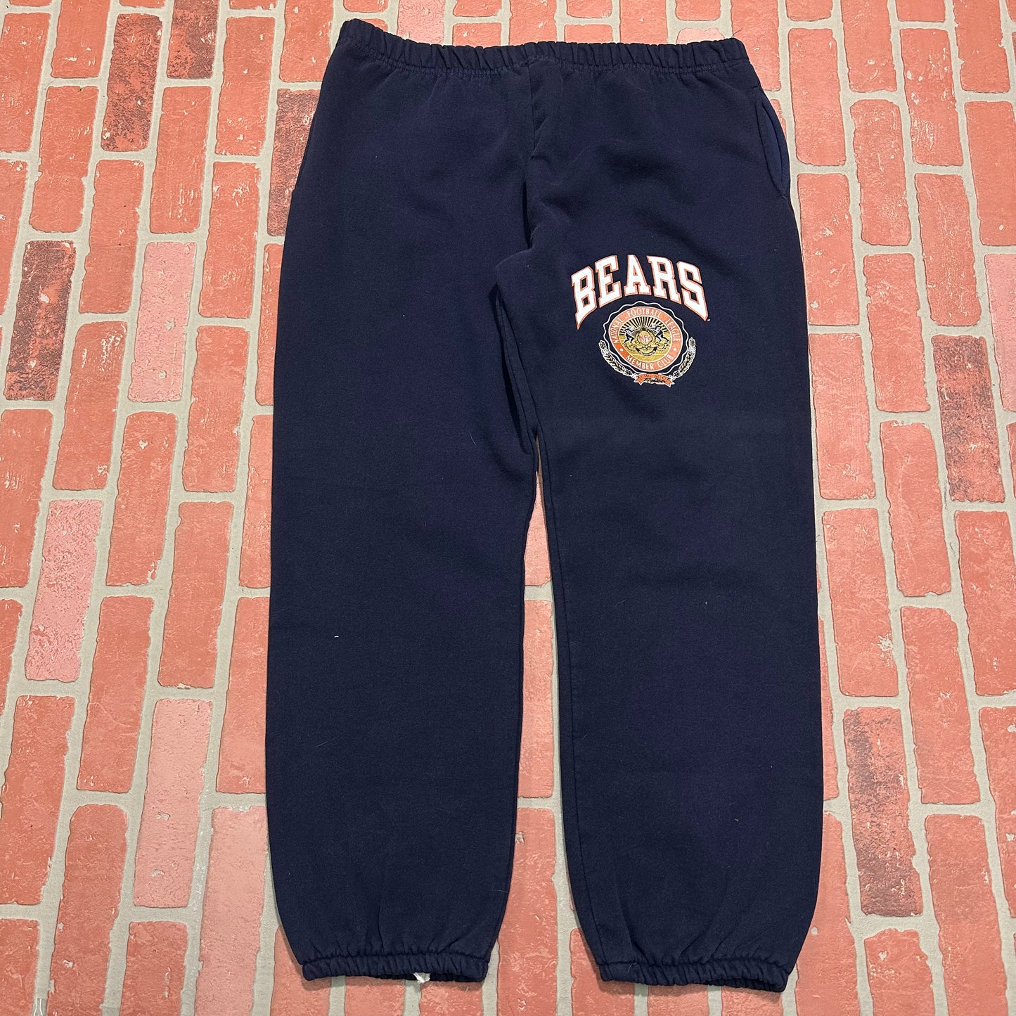 VTG Nutmeg NFL Chicago Bears Navy Sweatpants Yesterday's Fits Clothing Fashion Vintage Streetwear Fashion Item