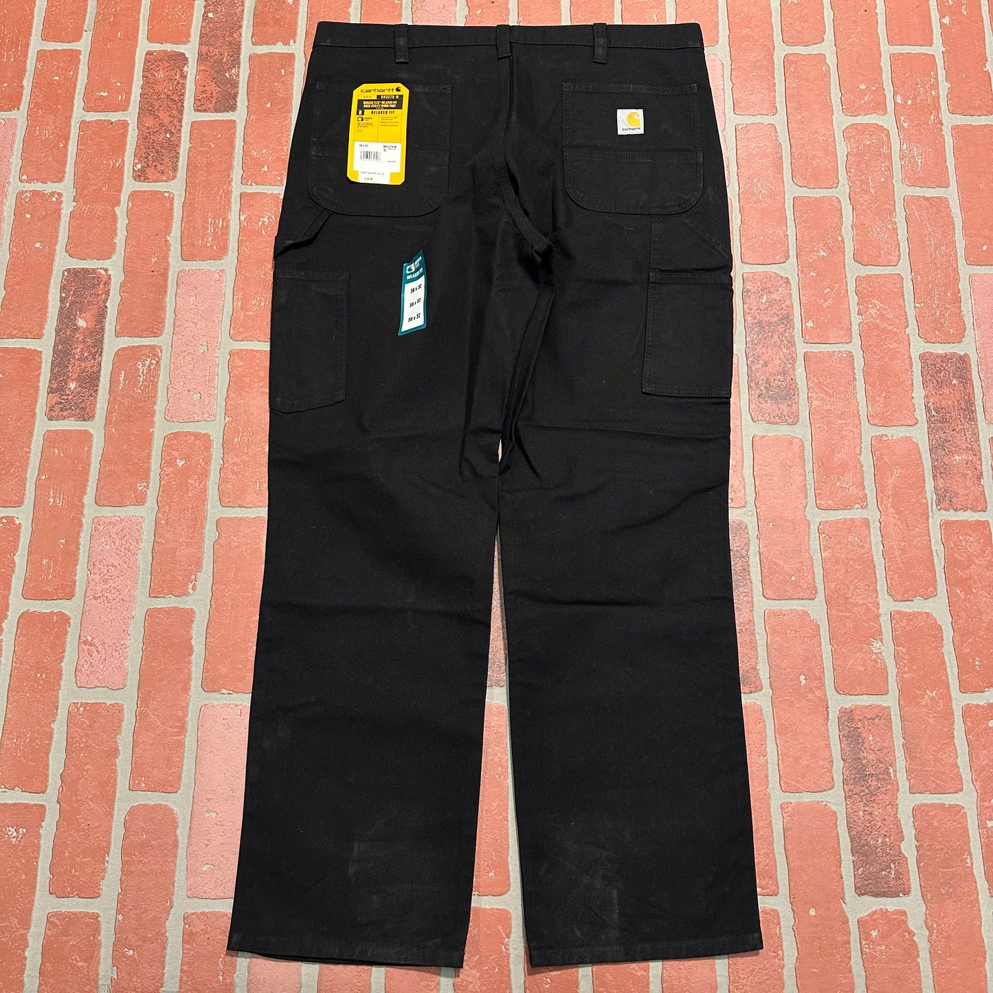 DS NWT Carhartt Black Rugged Flex Relaxed Fit Duck Utility Work Pants