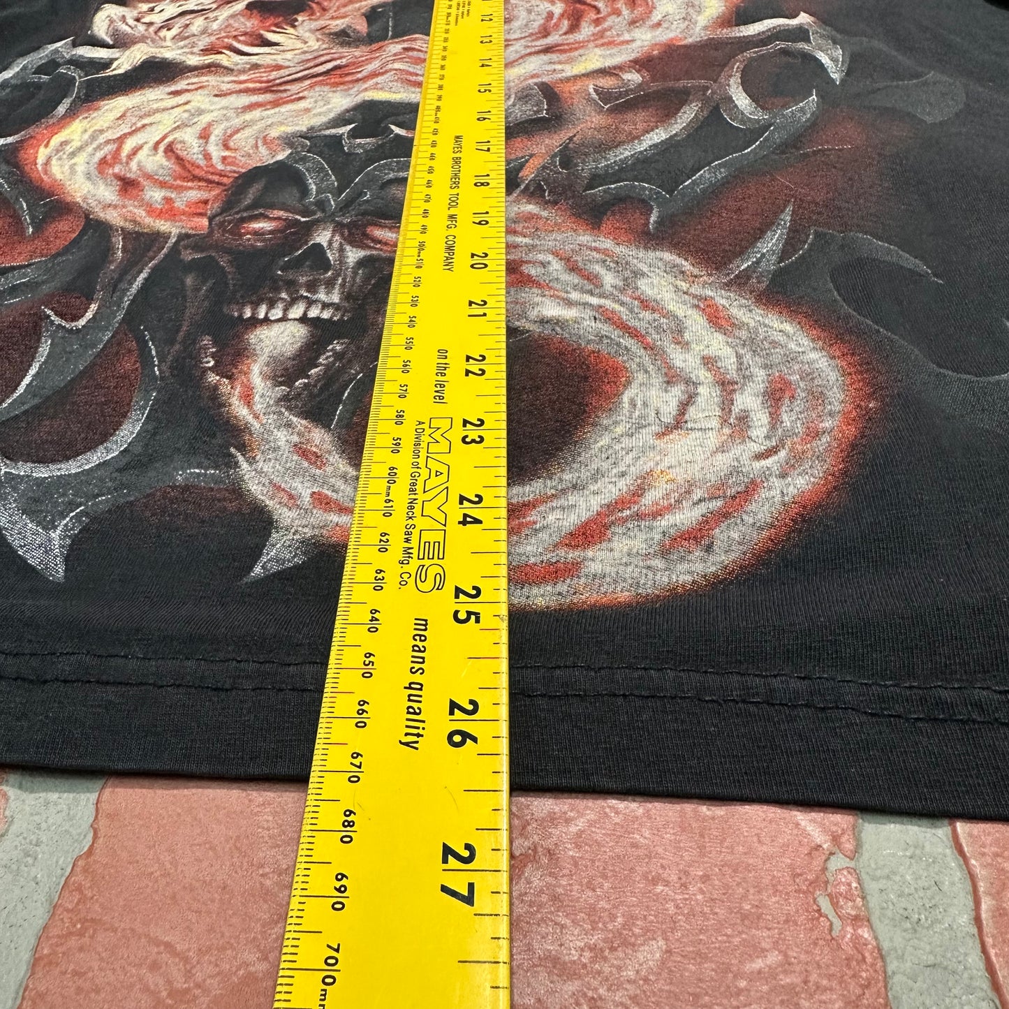 VTG Y2K Spiral Dragon Skull Tee