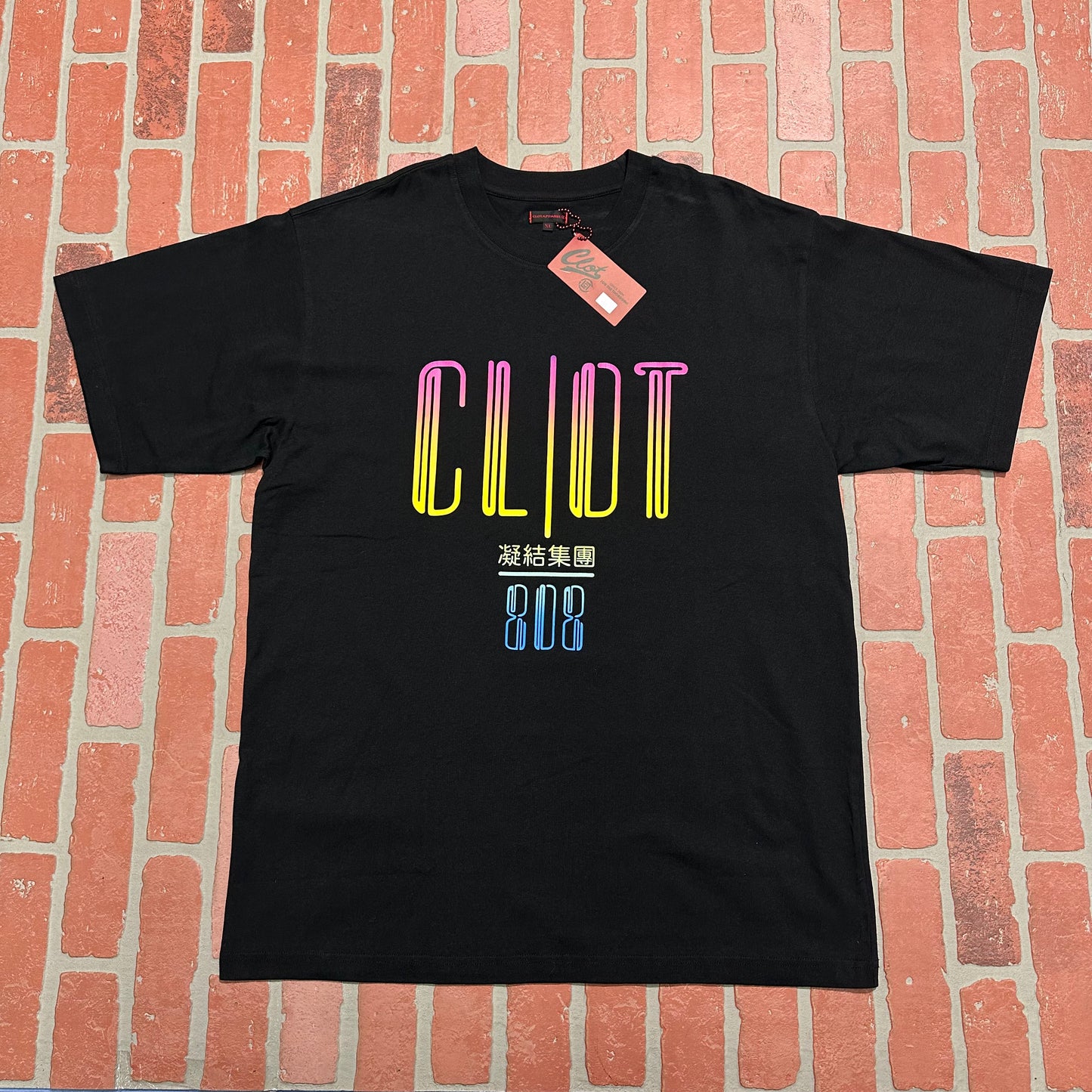 DS NWT Clot 808 Gradient Logo Tee