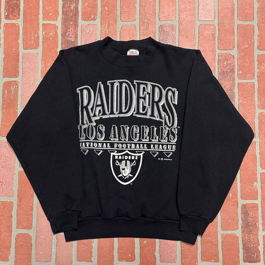 VTG NFL Los Angeles Raiders Arch Logo Football Crewneck