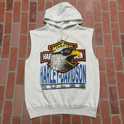 VTG Harley-Davidson Cut-Off Eagle Hoodie