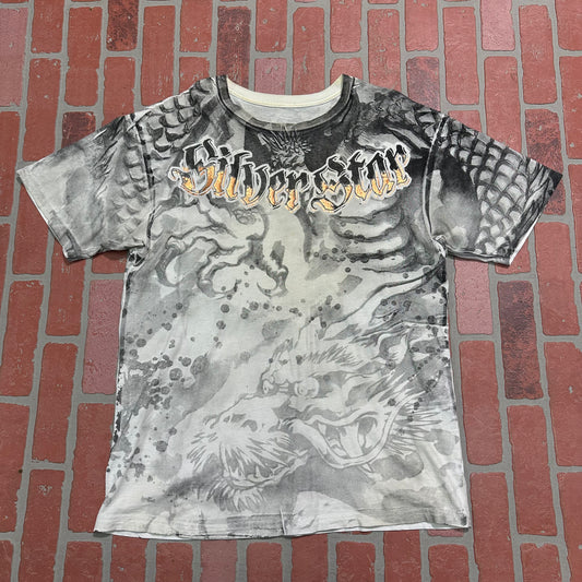 VTG Y2K Silver Star AOP Tee