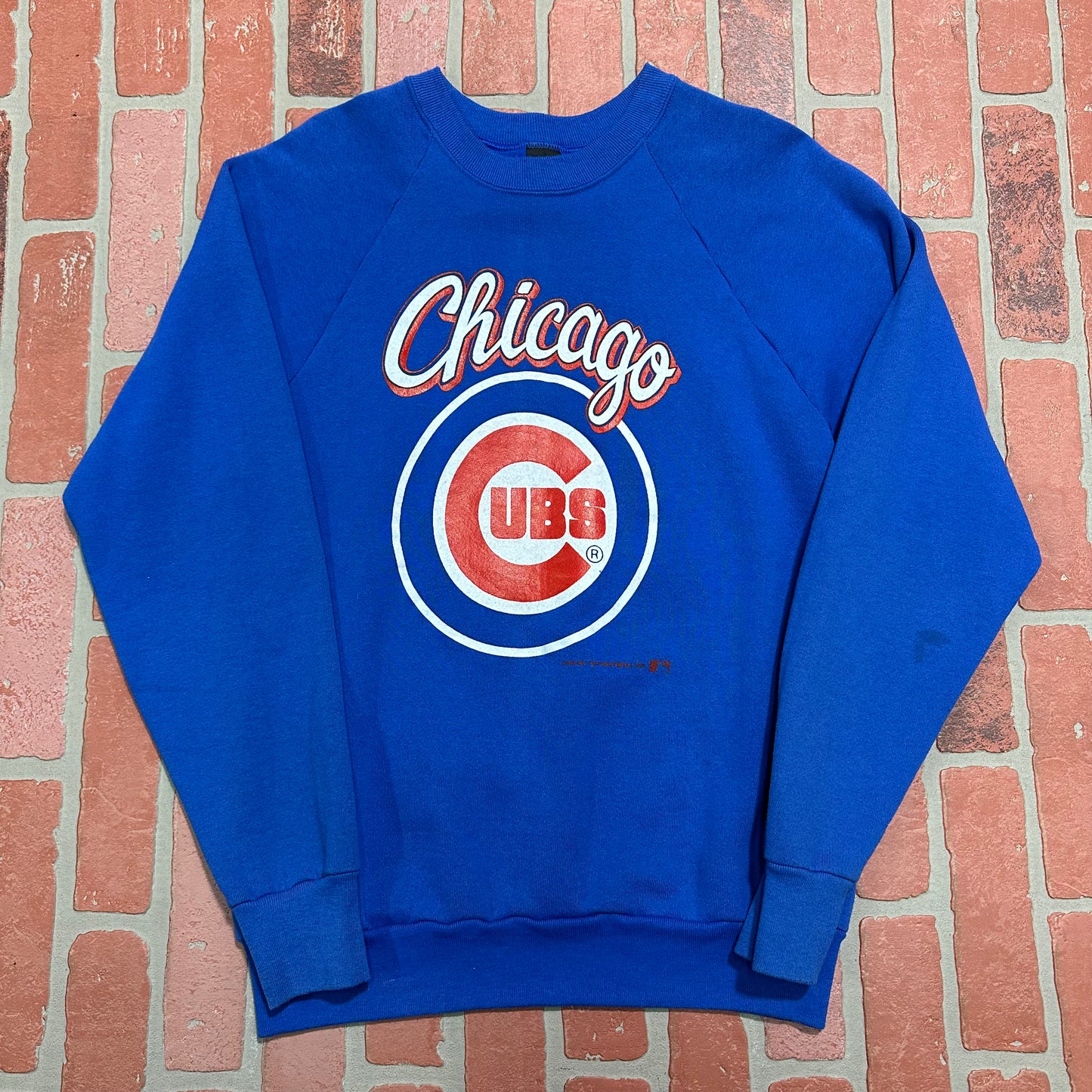 VTG MLB Chicago Cubs Blue Baseball Crewneck