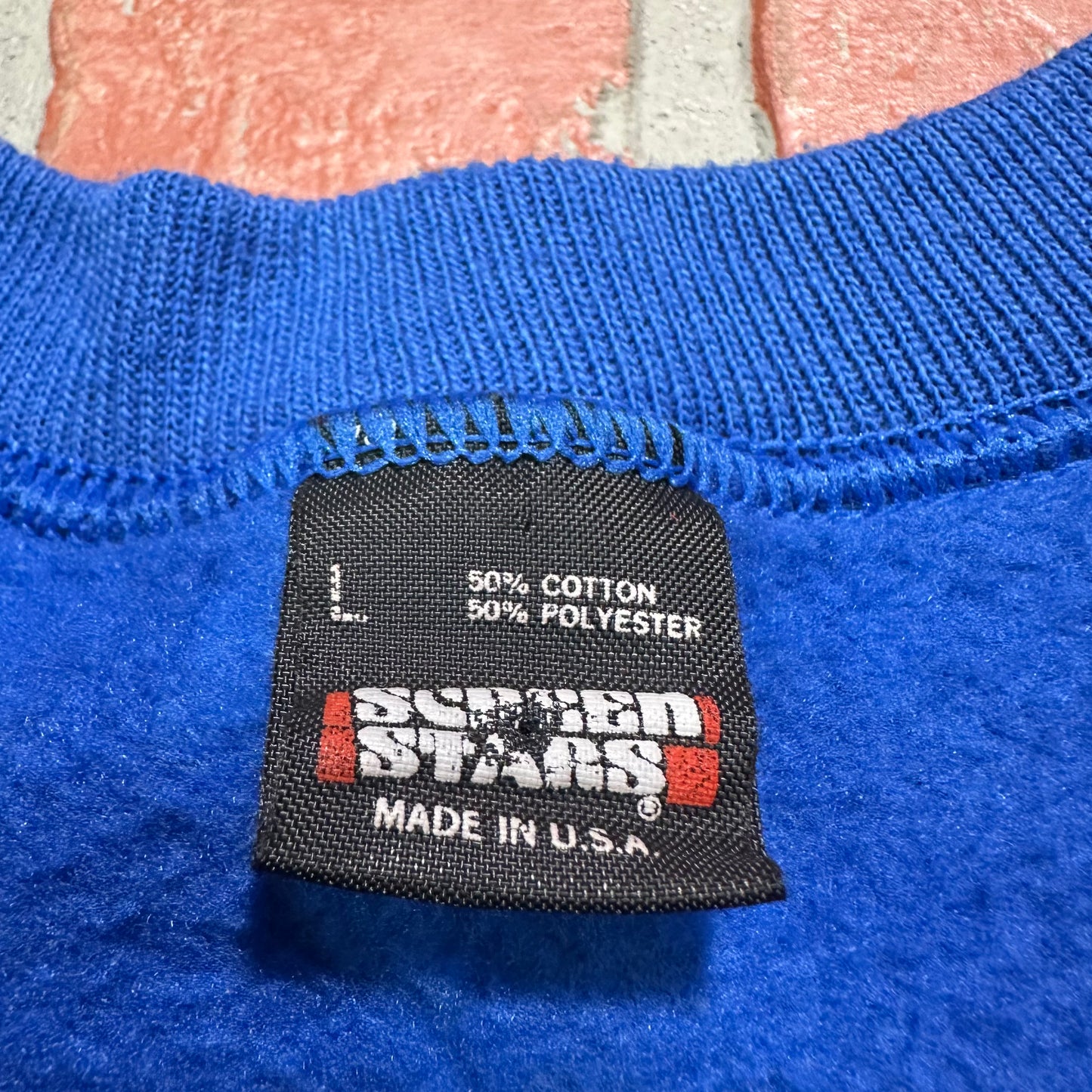 VTG MLB Chicago Cubs Blue Baseball Crewneck