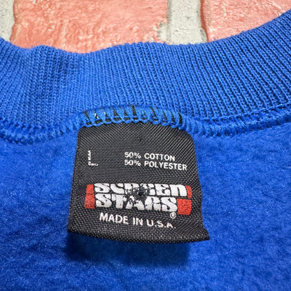 VTG MLB Chicago Cubs Blue Baseball Crewneck