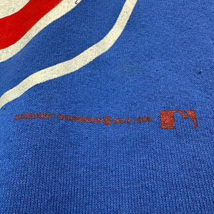 VTG MLB Chicago Cubs Blue Baseball Crewneck