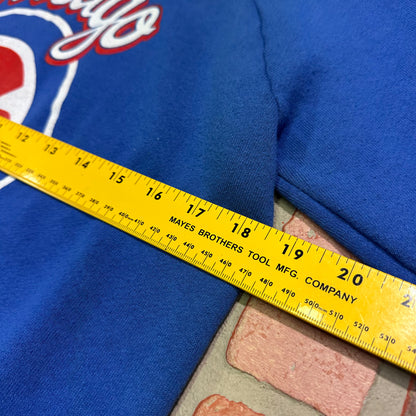 VTG MLB Chicago Cubs Blue Baseball Crewneck