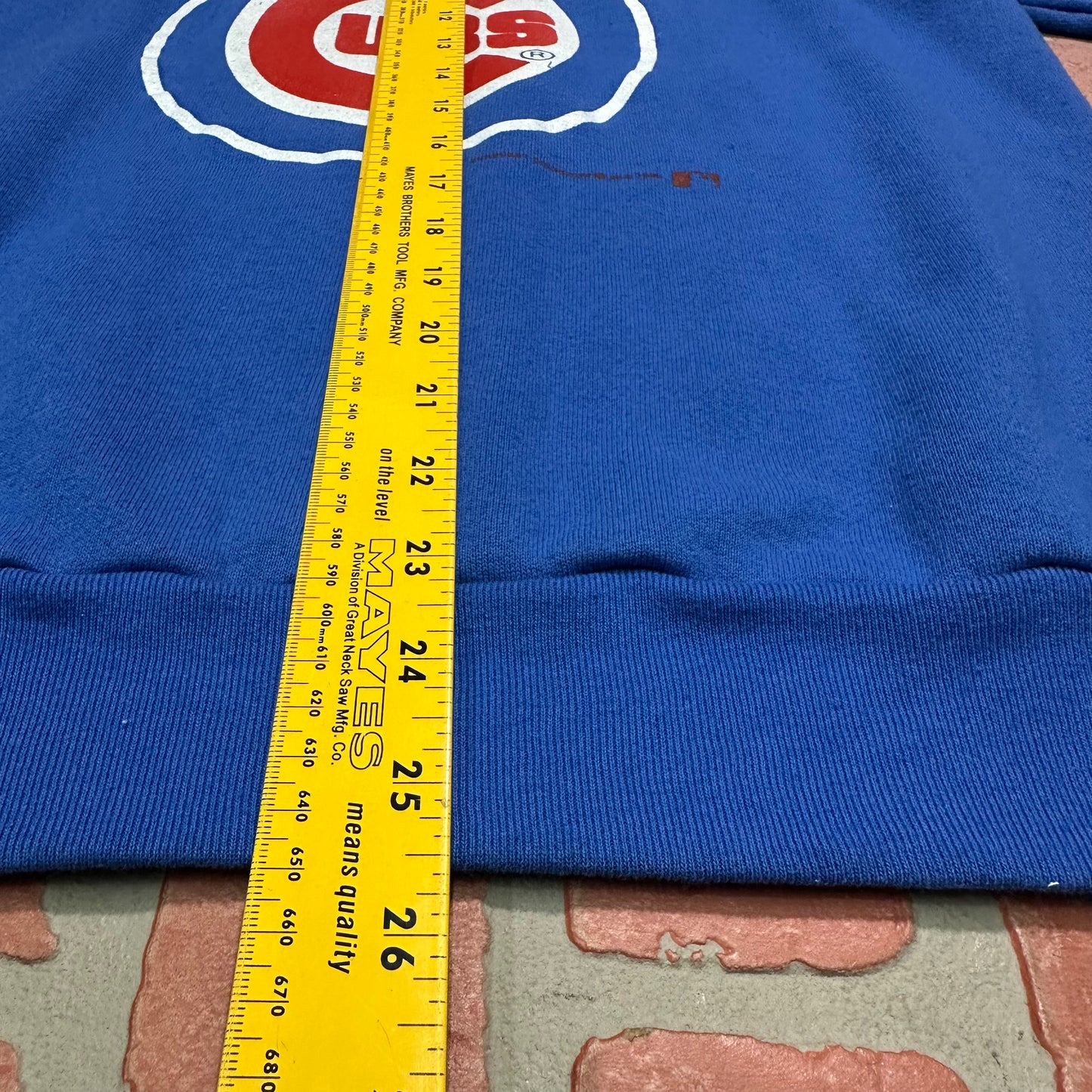 VTG MLB Chicago Cubs Blue Baseball Crewneck