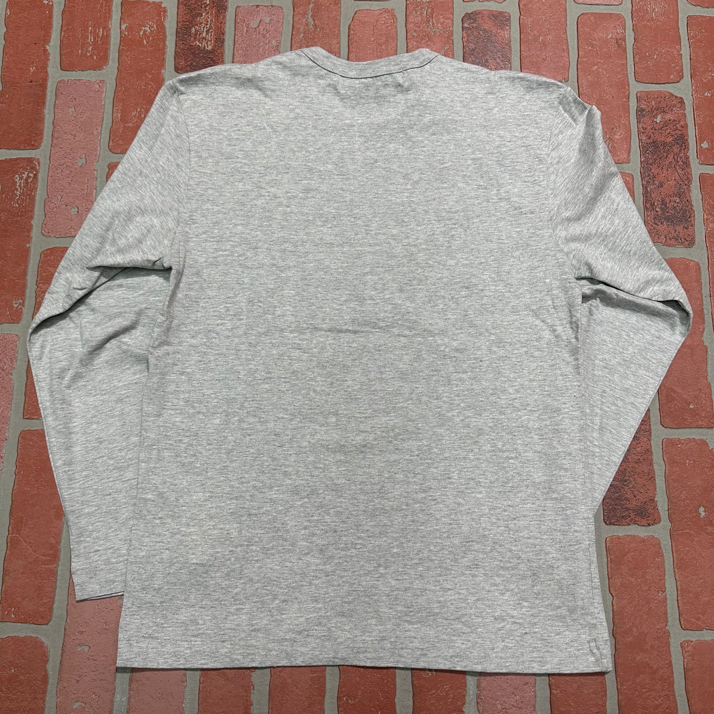 CDG Play Outline Heart L/S Grey Tee