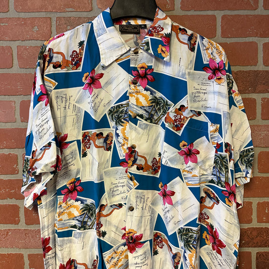 Hawaii Post Card Button-Up Shirt (24)