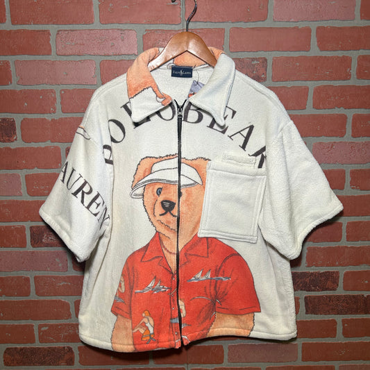Trevs1of1 Custom 1990's Polo Ralph Lauren 2 Pocket Full Zip Up Polo