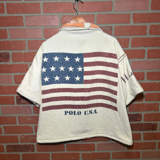 Trevs1of1 Custom 1990's Polo Ralph Lauren 2 Pocket Full Zip Up Polo