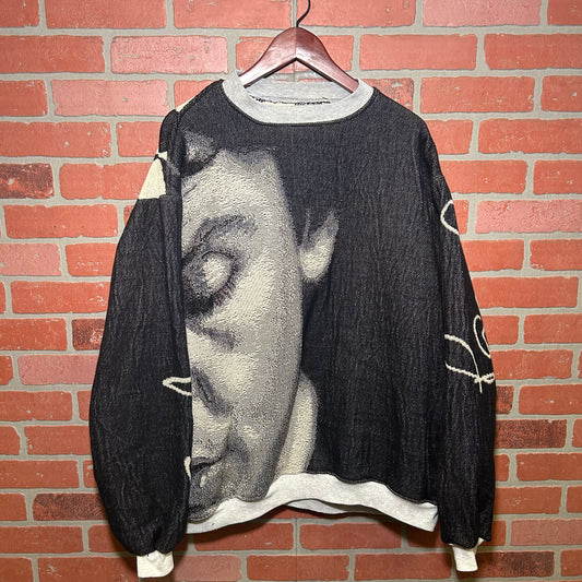 Trevs1of1 1990's Custom Paul McCartney/John Lennon Black Crewneck