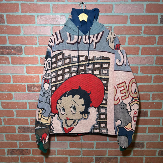 Trevs1of1 Custom 1990's Betty Boop Shop Till You Drop Multi-Color Double Hoodie